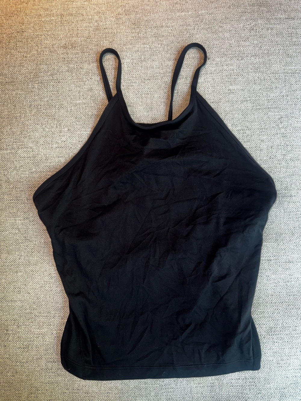 lululemon athletica Black Double-Strap High-Neck Tank